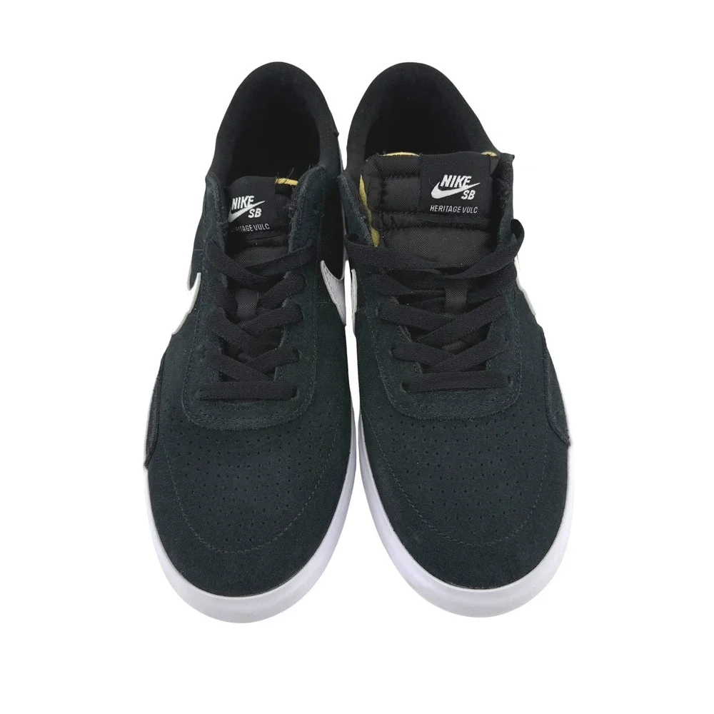 Nike SB Heritage Vulc Black‎ White Suede Skate Shoes CD5010-003 Mens 9 Sneakers